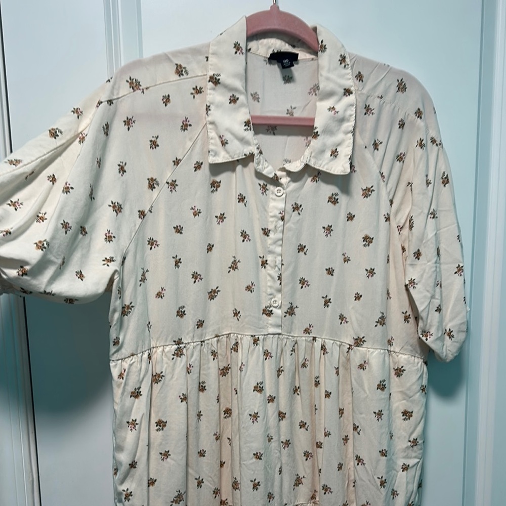 Torrid Cream Floral Dress